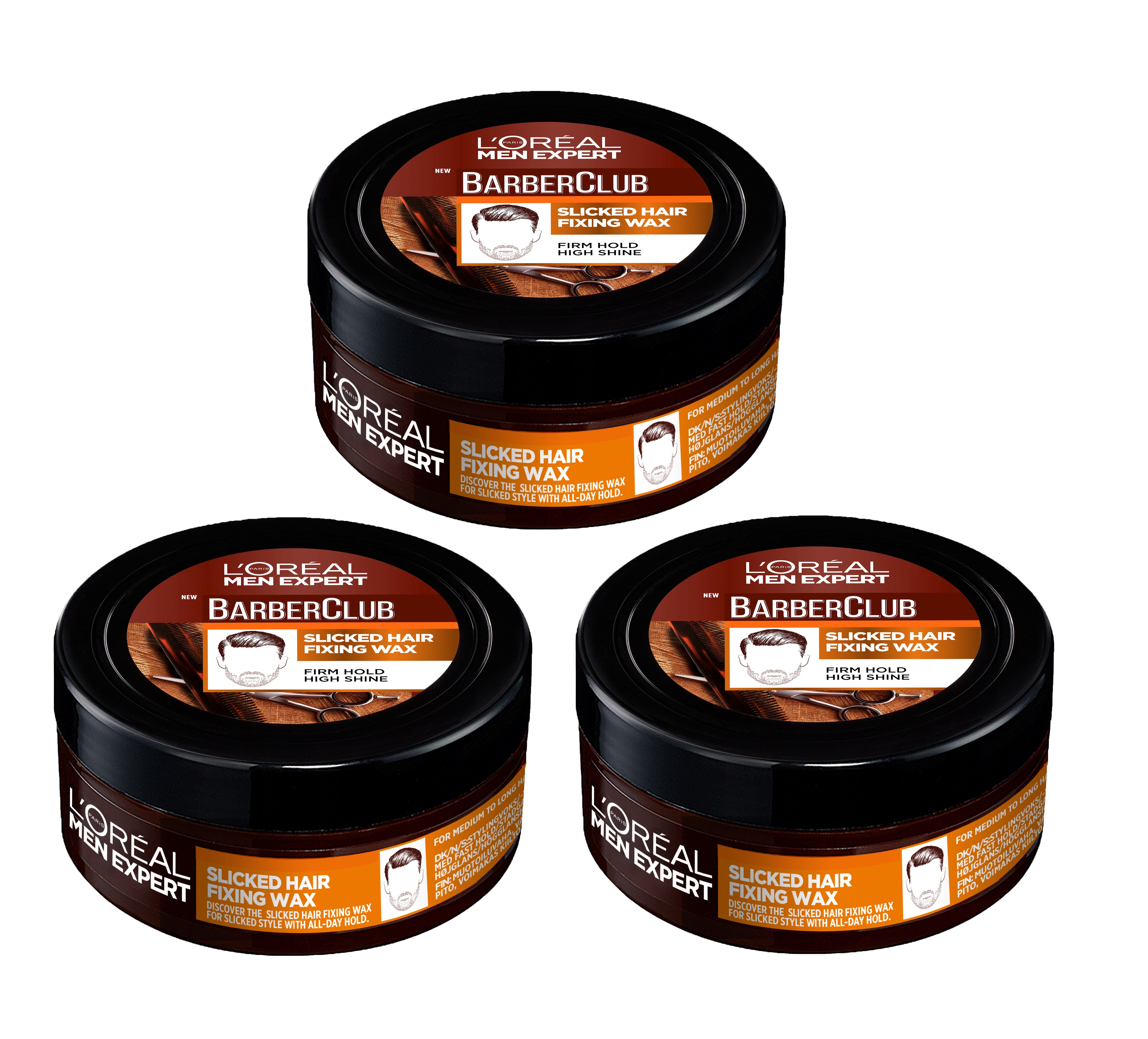 L'Oréal - 3 x Men Expert Barber Club Slicked Hair Fixing Wax