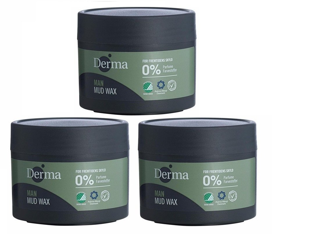 Derma - 3 x Man Mud Wax 75 g