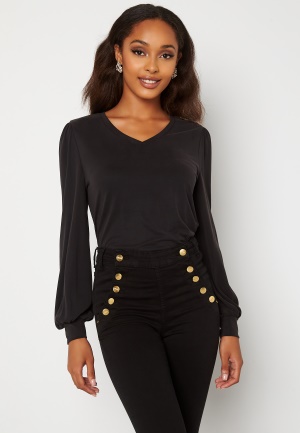 Object Collectors Item Annie L/S V-Neck Top Black M