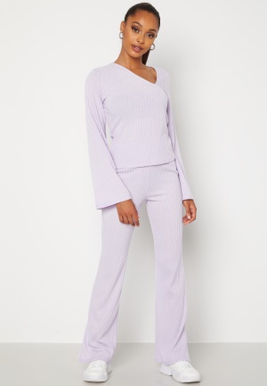 BUBBLEROOM Lesley rib top Light lilac XS