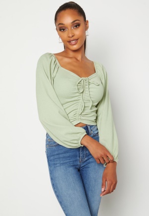 BUBBLEROOM Nadja soft blouse Dusty green S