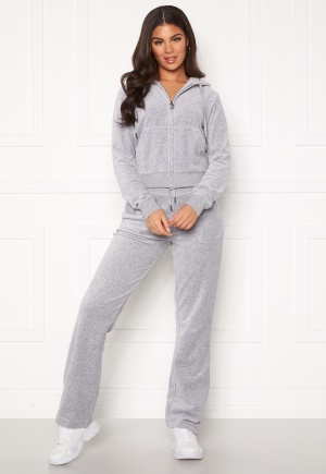 Juicy Couture Del Ray Classic Velour Pant Light Grey Marl XL