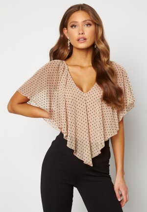 Happy Holly Fanny top Light beige / Dotted 44/46