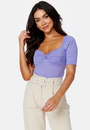 BUBBLEROOM Robyn short sleeve top Purple M