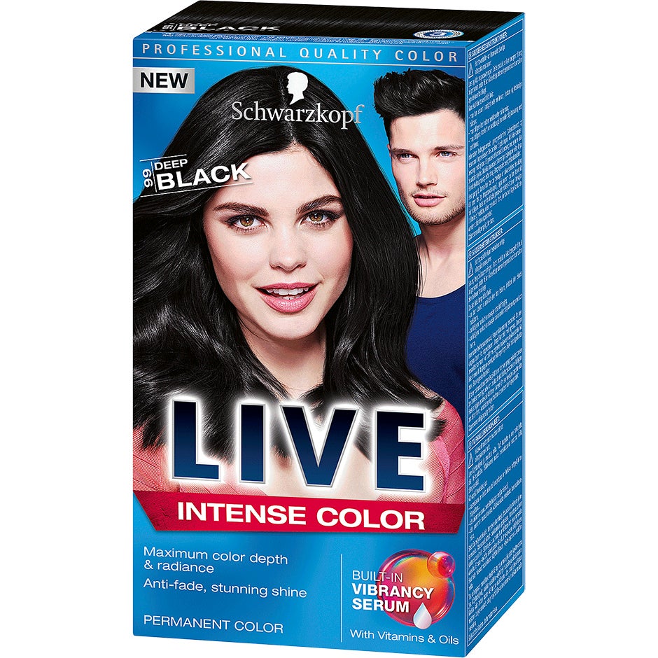 Schwarzkopf Live Color XXL, 99 Deep Black, Schwarzkopf Hiusvärit