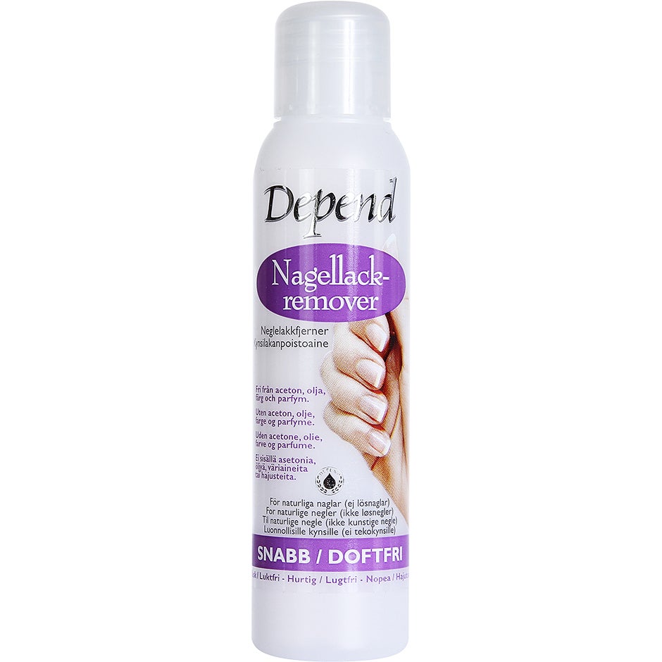 Depend Kynsilakanpoistoaine Nopea/Hajusteeton, 100 ml Depend Kynsilakanpoistoaineet