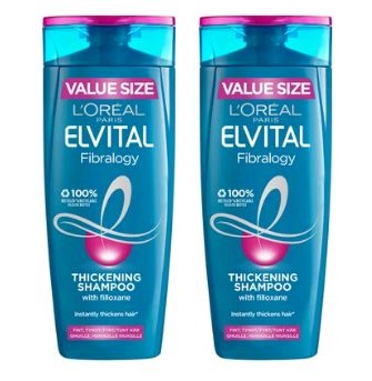 L'Oréal Paris - 2 x Elvital Fibralogy Thickening Shampoo 400 ml