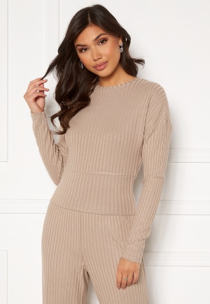 ONLY Dina L/S O-Neck Top Humus XS