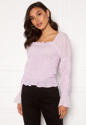 VERO MODA Amelia L/S Smock Top Pastel Lilac L