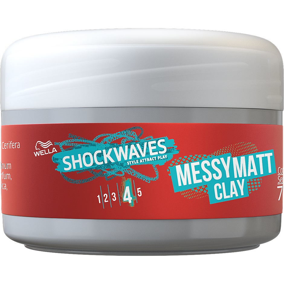 Wella Shockwaves Ultra Effective Go Mate Clay Wax, 75 ml Wella Styling Hiusvahat