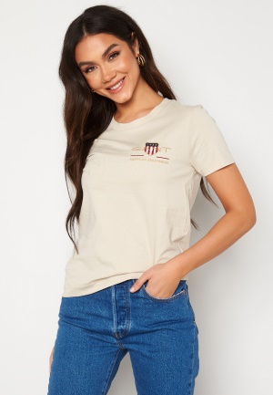 GANT Archive Shield SS T- Shirt 34 Putty M