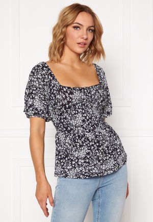 Pieces Anthea SS Top Maritime Blue XS