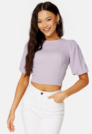 BUBBLEROOM Piper puff sleeve top Light lilac S