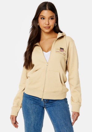 GANT Archive Shield Zip Hood 256 HAZELWOOD BEIGE L