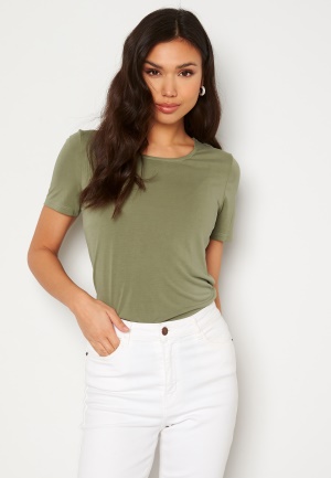 Pieces Kamala SS Top Deep Lichen Green XS