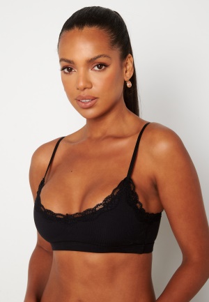 BUBBLEROOM Ginnie Lace Edge Bralette Black L
