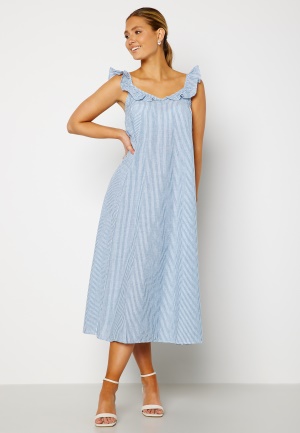 ONLY Allie Life Strap Dress Cloud Dancer Stripes M