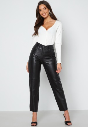 SELECTED FEMME Bella MW Leather Pants Black 38