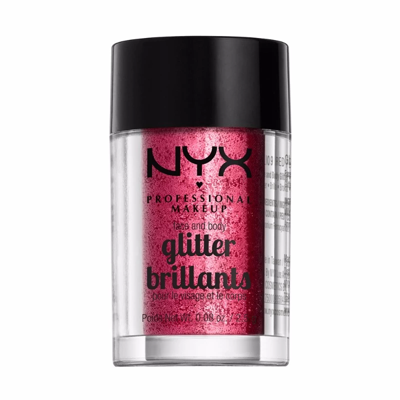 Face & Body Glitter Red