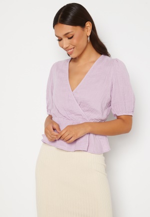 VERO MODA Petrine S/S Wrap Top Pastel Lilac S