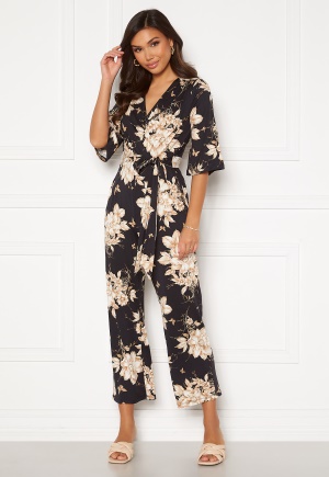 Happy Holly Simone kimono sleeve jumpsuit Black / Patterned 52/54