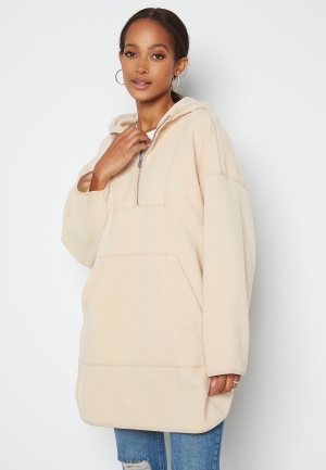 SELECTED FEMME Cosy 7/8 Fleece Hoodie Sandshell 36