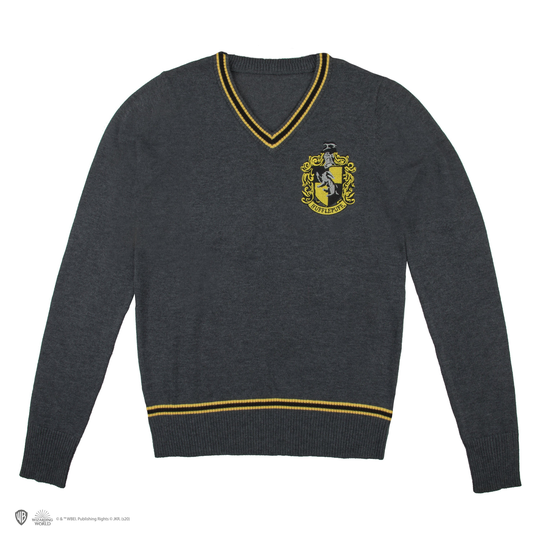 Harry Potter - Hufflepuff - Grey Knitted Sweater - X-Small