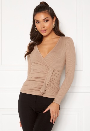 Chiara Forthi Elena wrap top Nougat L