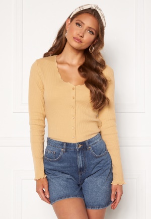 Pieces Nukisa LS Cardigan Almond Buff XS