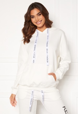 KENDALL + KYLIE K&K Active Oversized Logo Hoody White/Blk XS