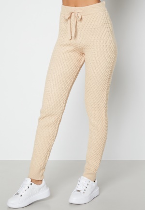 BUBBLEROOM Aisha knitted trousers Cream S
