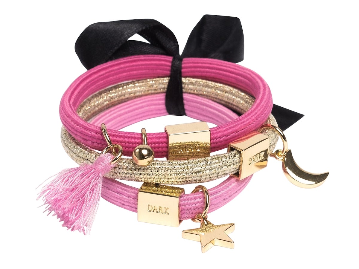 Hair braid With Charms 3pcs, Dark Hiuslenkit