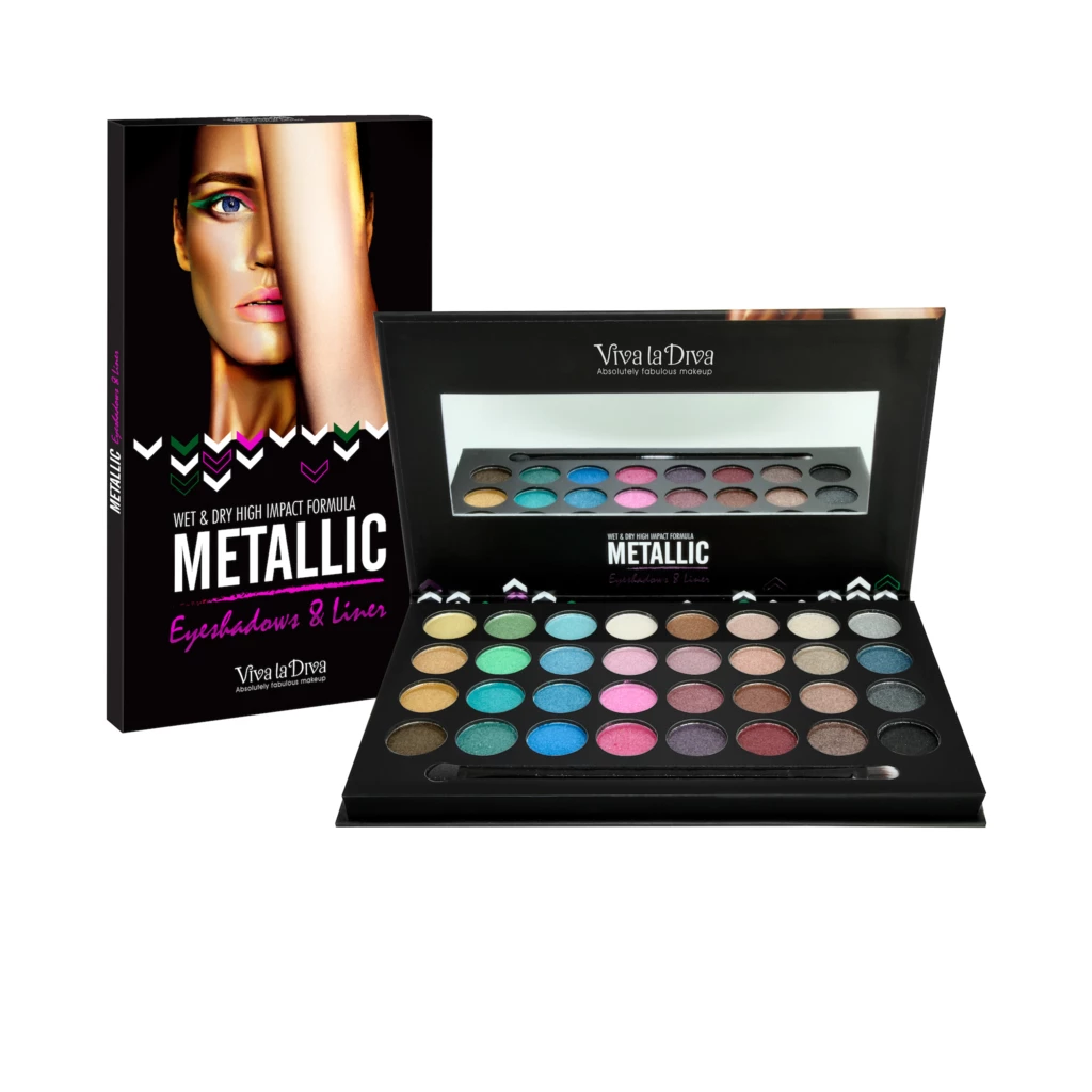 Metallic Eyeshadows & Liner Palette