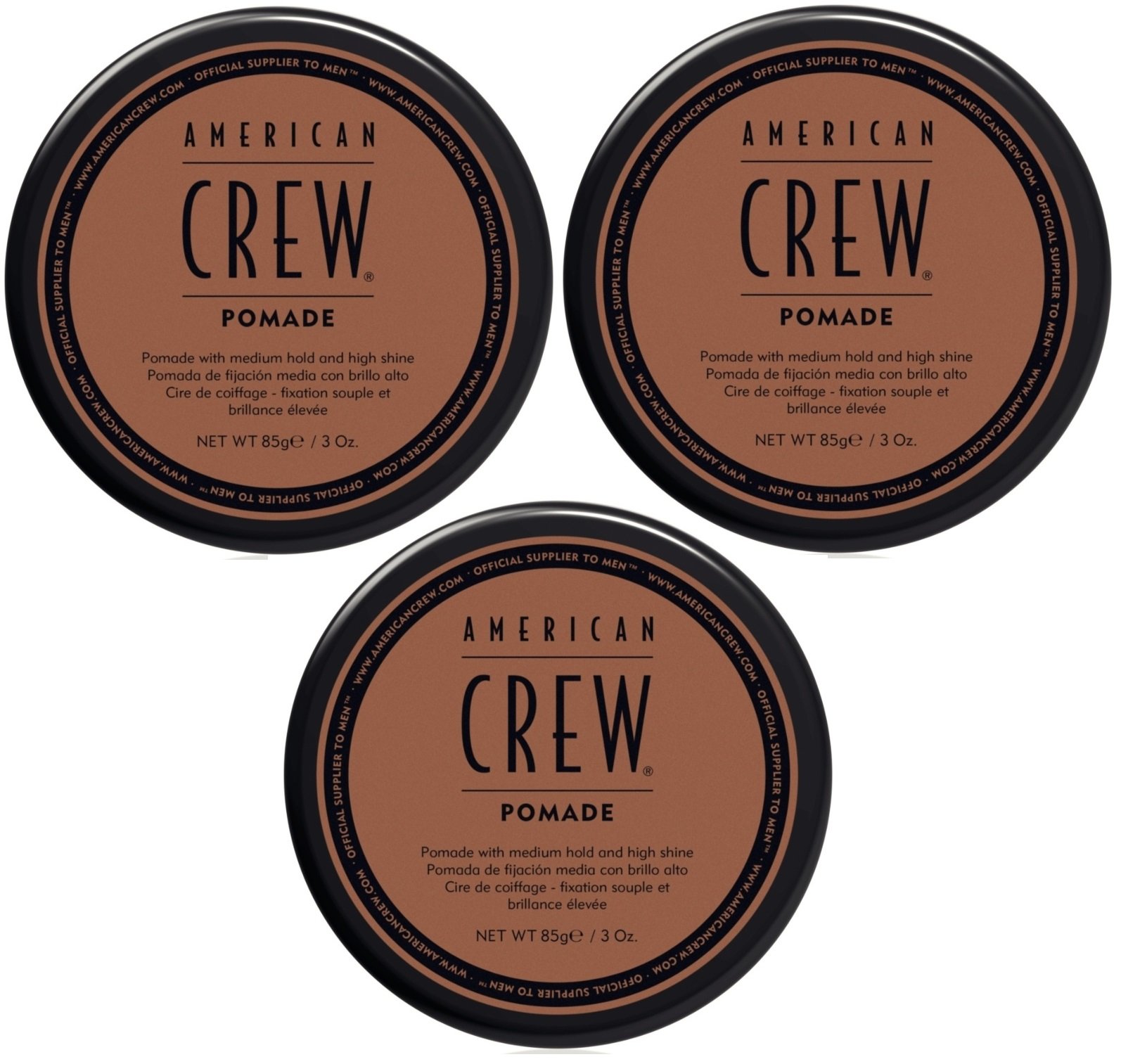American Crew - 3x Pomade 85 gr.