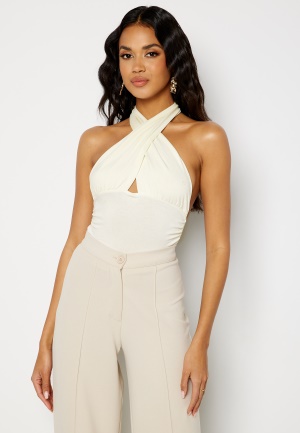 BUBBLEROOM Jesminda halterneck top Offwhite XL