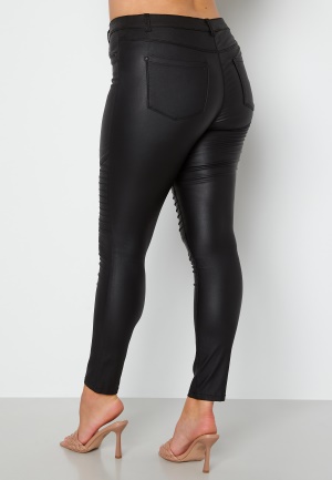Only Carmakoma Punk Biker Coated Jeans Black 52
