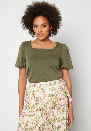 JDY Dicte Puff Sleeve Top Kalamata XL
