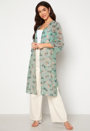 Happy Holly Madja long kimono Dusty green / Patterned 40/42