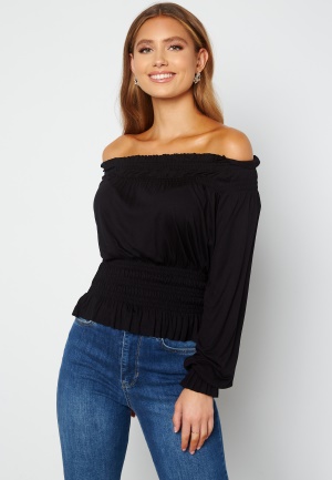 Bubbleroom Care Mellie Off Shoulder Top Black XS