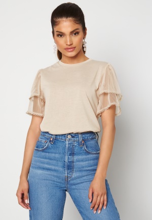 Trendyol Ella S/S Top Bej/Beige XS