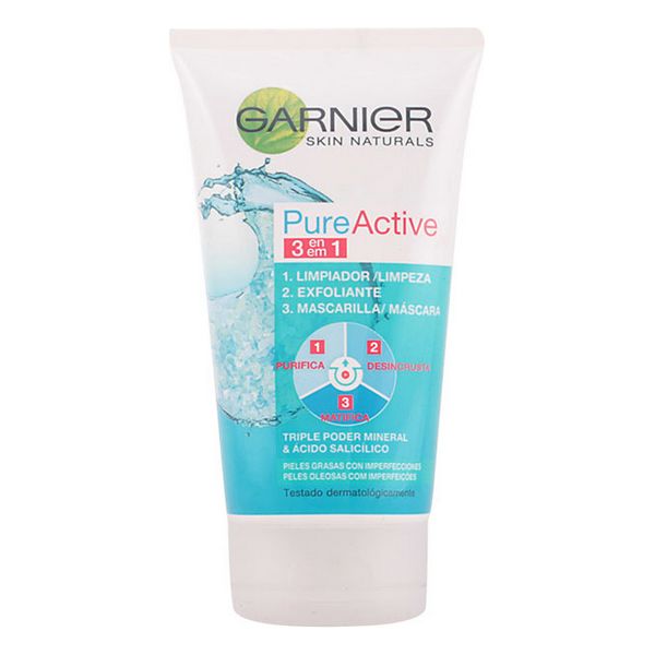 Kasvojen puhdistusgeeli Pure Active Garnier(Kapasiteetti 150 ml)