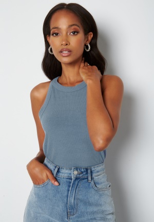 Happy Holly Charlie rib tanktop Light blue 32/34