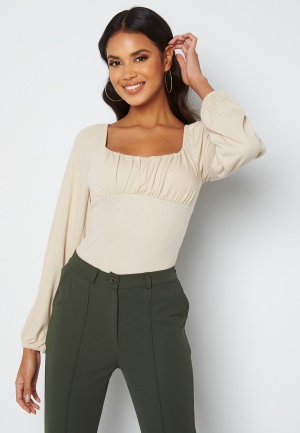 Bubbleroom Care Wynona Top Grey-beige M