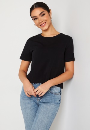 Pieces Crina SS Crop Top 2-Pack Black Detail:BLC-Bri XS