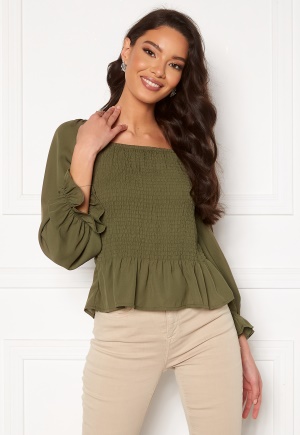 JDY Mina 3/4 Smock Top Kalamata 34