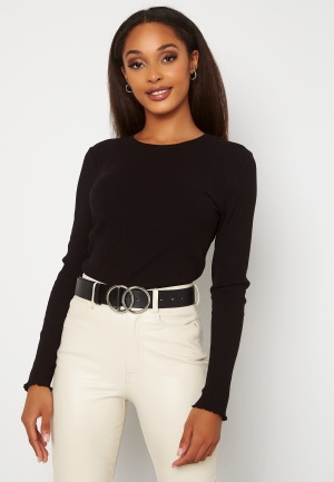 SELECTED FEMME Anna LS Crew Neck Tee Black XL