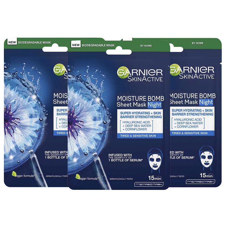 Moisture Bomb Sheet Mask Night, Garnier Ihonhoito