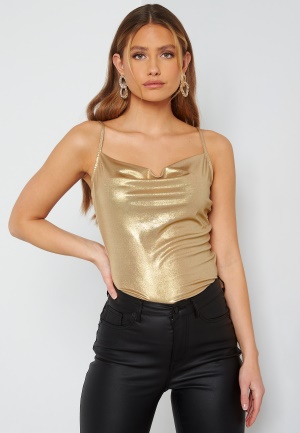 BUBBLEROOM Lova metallic top Gold-coloured L