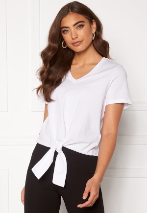 Happy Holly Tove knot v-neck top White 52/54