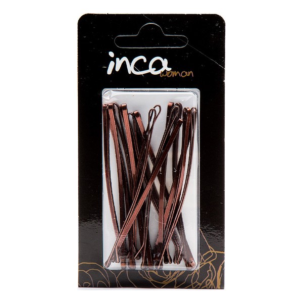 Ponnarihiuspinnit Inca Ruskea 7 cm (20 Kappaletta)